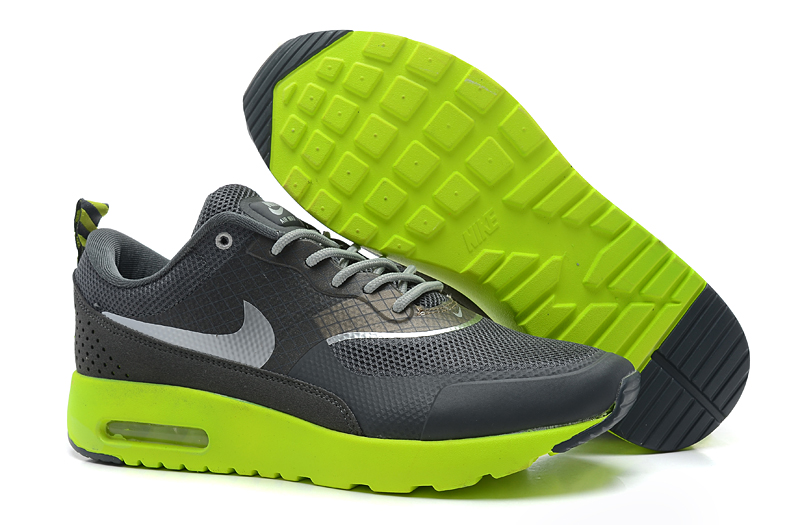 Nike Air Max Shoes Womens Bilack/Fluorescent Green Online